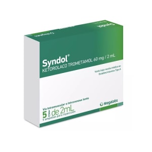 Syndol ampollas 30 mg/mL 5 unidades de 1 mL